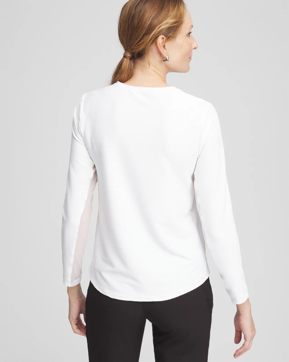 Zenergy® UPF Crew Neck Mesh-Inset Pullover | Chico's